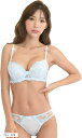 レディース ブラ ブラジャー ショーツ 下着 上 セット 女性 カップ 取り外し(ブルー, D70)(4)
