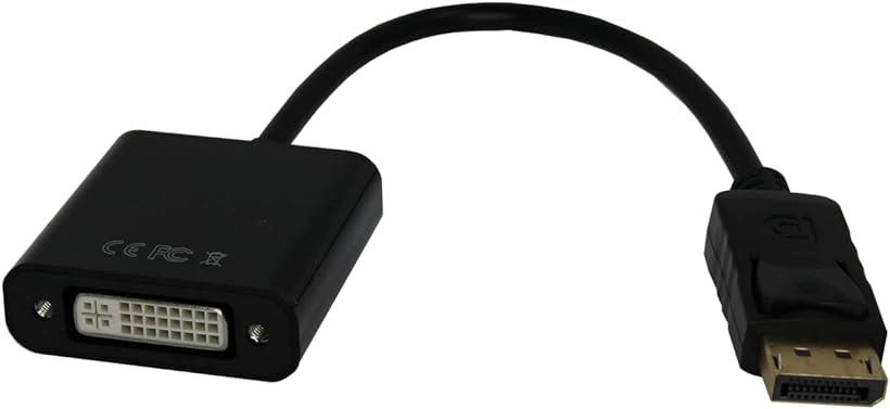 DisplayPort オス to DVI メス 変換アダプター 接続ケーブル 25cm DP ディスプレイポート 1080P DVI-D デュアルディスプレイ マルチディスプレイ 対応コネクタ( ブラック)