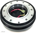 クイック リリース ステアリング ボス 薄型 スリムタイプ 25mm 脱着式 ハンドル 盗難 防止 汎用品(ブラック)