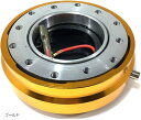 クイック リリース ステアリング ボス 薄型 スリムタイプ 25mm 脱着式 ハンドル 盗難 防止 汎用品(ゴールド)