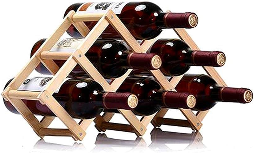 【クーポンで308円OFF】W22 選べるサイズ 折りたたみ式 ワインラック 木製 ホルダー ワイン シャンパン ボトル 収納 ケース スタンド インテリア (6本収納)[2406SS]