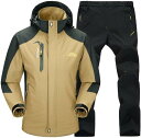 [ベンケ] アウトドアジャケット 上下セット メンズ ウェア 登山服 マウンテンパーカー 多機能 防寒 防風 撥水 耐水圧 7000mm