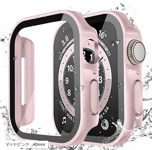 アップルウォッチ カバー 防水 ケース 保護 iWatch apple(マッドピンク, 40mm) アップルウォッチ カバー 防水 ケース 保護 iWatch apple(マッドピンク, 40mm)