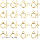 約20組 トグルクラスプ OTクラスプ リング T字型 O字型 304ステンレス 留め金具 ゴールド マンテル ネックレス 留め具(ゴールド-20セット, 直径...