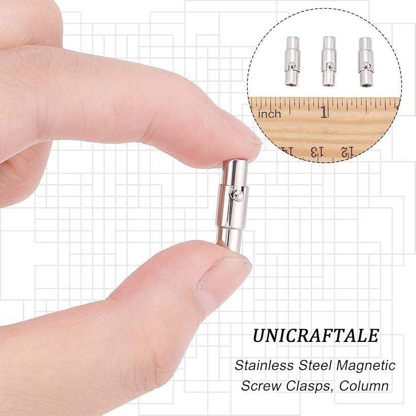 5セット 16.5mmx5mm 内径3mm 304ステンレス製マグネットクラスプ (金属色#5-5セット, 内径3mm) ohstore-10587800 OHstore サンプル画像2