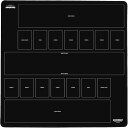 EXCITE HOBBY プレイマット シンプルデザイン カードゲーム ラバーマット バトルフィールド 60cmx60cm デュエマ(黒)