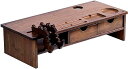 Anberotta モニター台 2段 木製 パソコン台 机上台 パソコン スタンド 机上ラック 引き出し付き pc台 机上収納マウス 卓上収納トレイ キーボード収納 オーガナイザー J132 (ダークブラウン 2段)