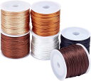 ナイロン紐 約10m/巻き 6ロール 手編み ブレスレット 直径2mm ナイロン糸 結び紐 手芸 工芸 ナイロンコード ハンドメイド DIY用 クラフト 手芸用...