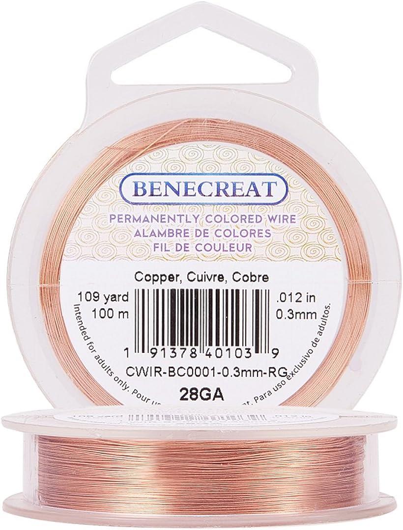100m/巻き 線径0.3mmアクセサリーワイヤー アートワイヤー 光沢 変色防止カッパーワイヤー クラフト銅..