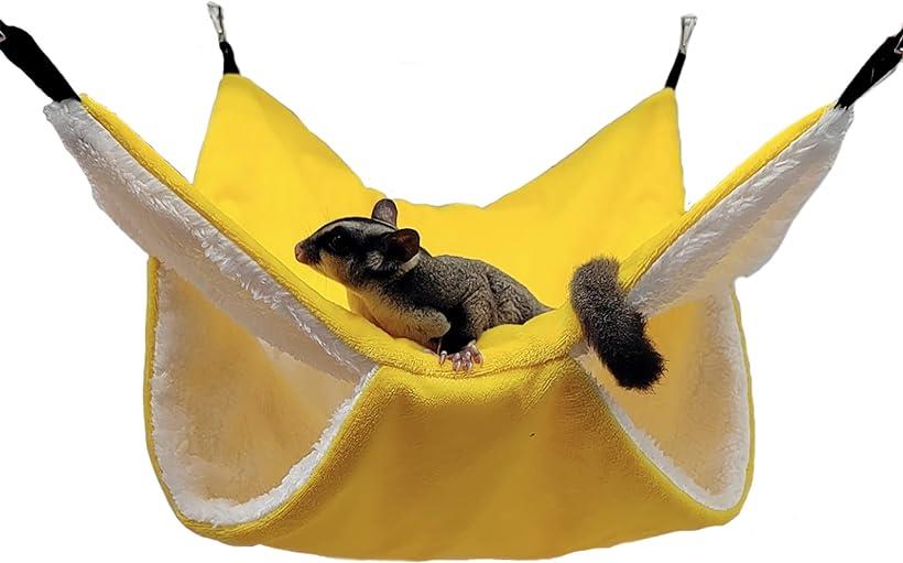 小動物用 ハンモック ブランコ 吊り下げ金具付 ケージ ハムスター モルモット ハリネズミ チンチラ フ..