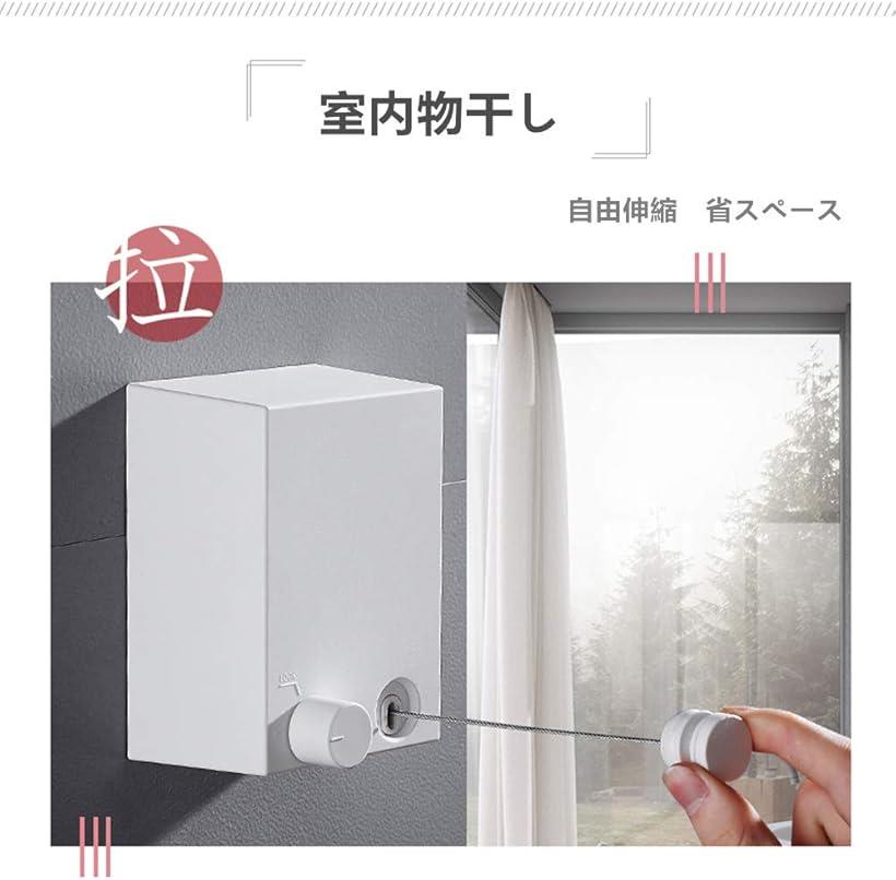 室内物干し 耐荷重20KG 物干しワイヤー 全長4.2M 自由伸縮可能 穴開け不要 スローリカバリー 隠し物干し用ロープ SUS304ステンレス 防水 防錆 梅雨対策 洗濯ハンガー(白色, シングルロープ（耐荷重20KG ）)