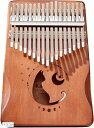 【楽天ランキング1位入賞】カリンバ 猫 17キー Kalimba ネコ 木製 親指ピアノ サムピアノ フィンガーピアノ(テラコッタ)
