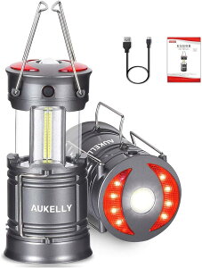 最新型LEDランタンLEDランタン 充電式 COB 乾電池式 キャンプランタン usb充電式 電池式2in1給電方法 懐中電灯 アウトドア テント コンパクト テントライト 防水仕様 災害グッズ テント用ランタン マグネット 釣り MDM(グレー)