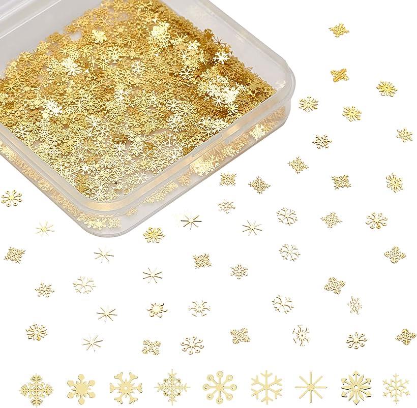 990個 レジン封入 雪華 合金UVレジン デコパーツ ネックレス ジュエリー用 9種類 (...