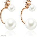 C HLOEOS パール ピアス レディース 人気 真珠 k18金 金属アレルギー対応 両耳用 大人 おしゃれ フレッシュ セクシー プレゼント かわいい きれい 素敵 ギフトBOX付き ホワイト(ホワイト B)(4)