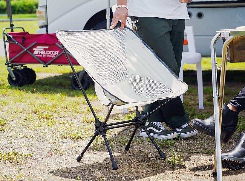 PLAHA アウトドアチェアー 折りたたみ コンパクト キャンピング 椅子 リクライニング 頑丈 耐荷重125kg P-01 white (white) ohstore-10489598 OHstore サンプル画像3
