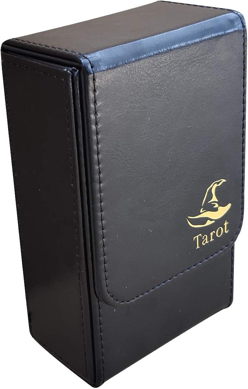 タロットカードケース 収納 ボックス タロットカードボックス 黒 (黒)