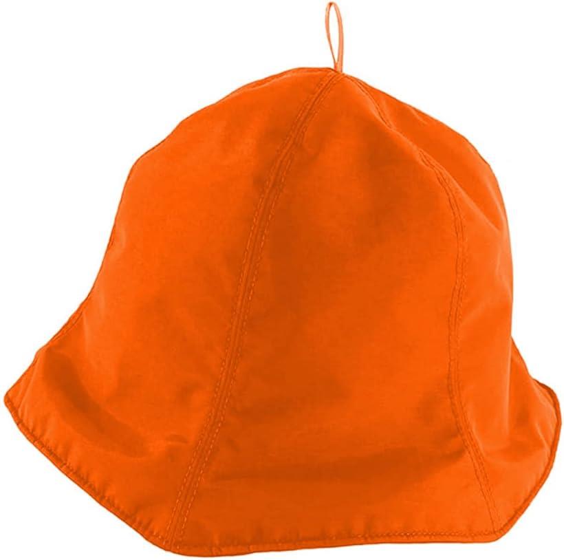 サウナハット サウナ メンズ レディース lowliu ナイロン サウナ帽子 ハット フリーサイズ オレンジ 
