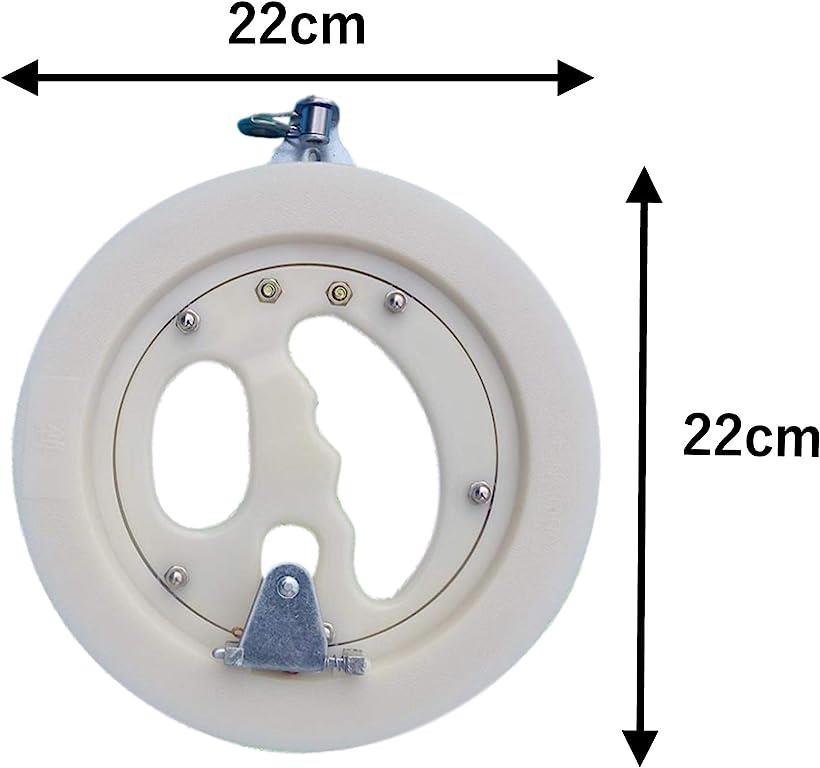 マローサム タコ 釣り リール＆ 凧上げ 凧糸巻き 22cm(白, 22cm（白）)