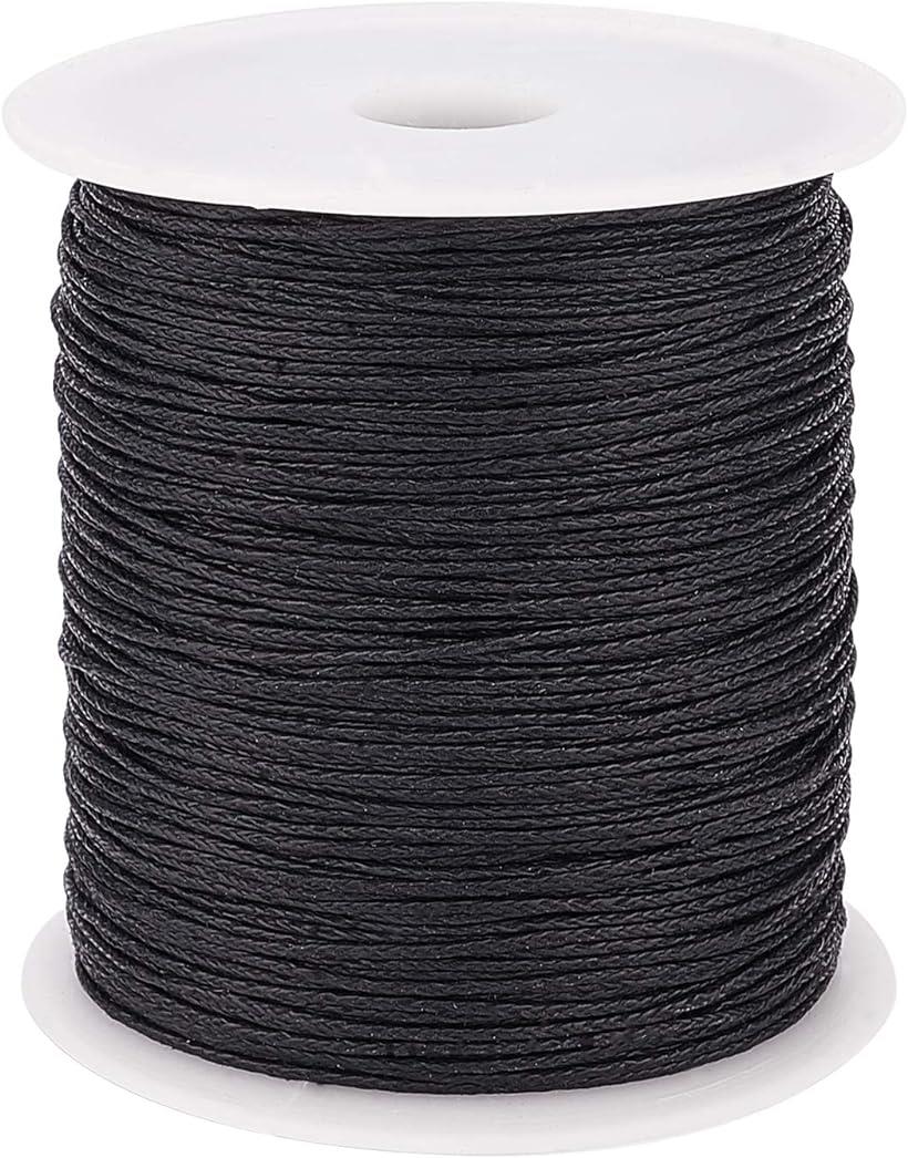 PH PandaHall ワックスコード ポリエステル製 1mm 蝋引き紐 ロウ引き糸 糸 アクセサリー用糸