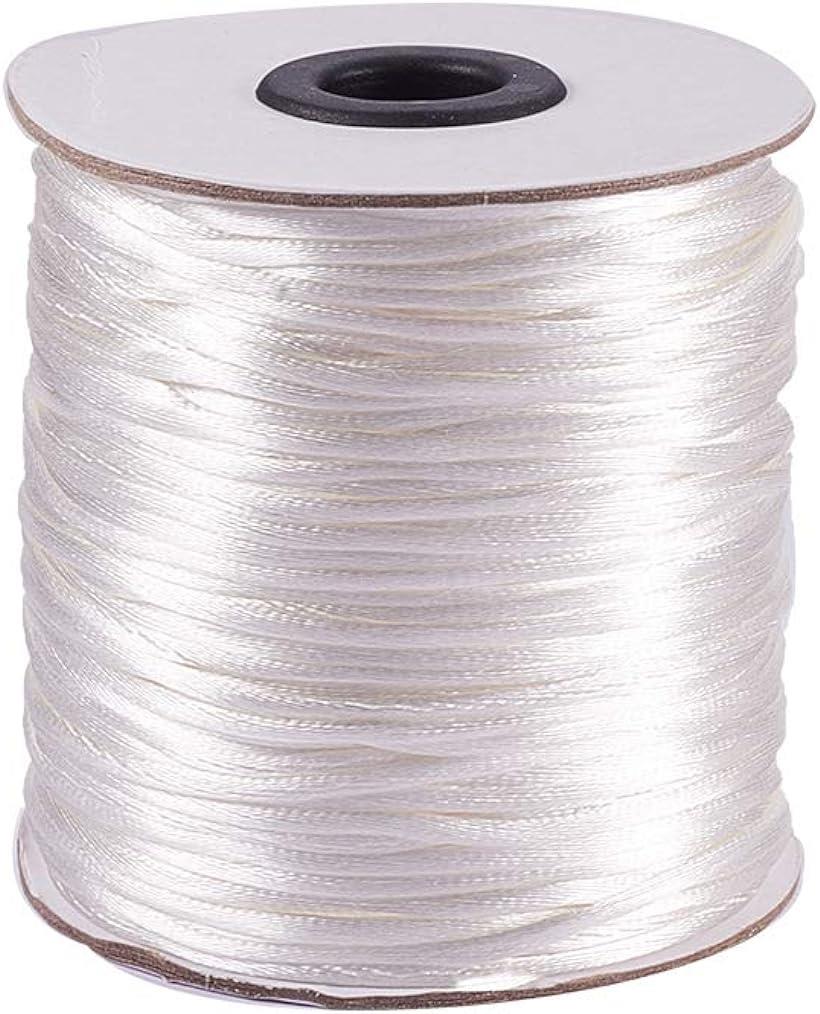 1巻き 約100ヤード/巻き 直径2mm ナイロンロープ ナイロン糸 結び紐 手芸 工芸 ナイロンコード 手編み ..