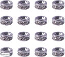 【楽天ランキング1位入賞】約20個/セット 平型ロンデル 304 ステンレス ラインストーン(シルバー, 8x4mm)