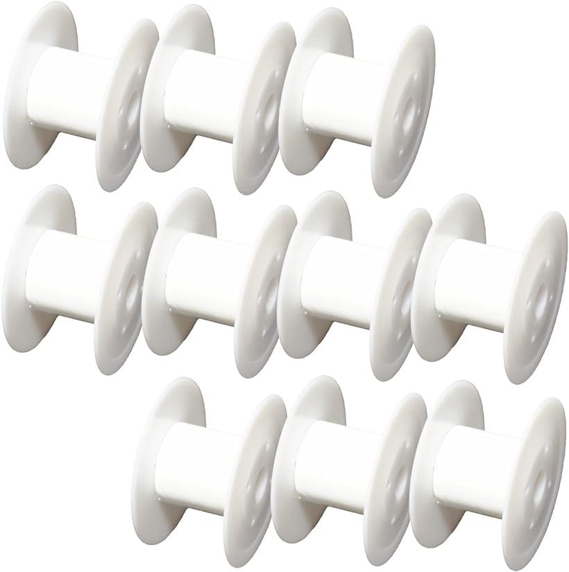 手芸用 スプール リール セット 空ボビン プラスチック リボン(10個セット, 直径6cm・幅4.2cm)