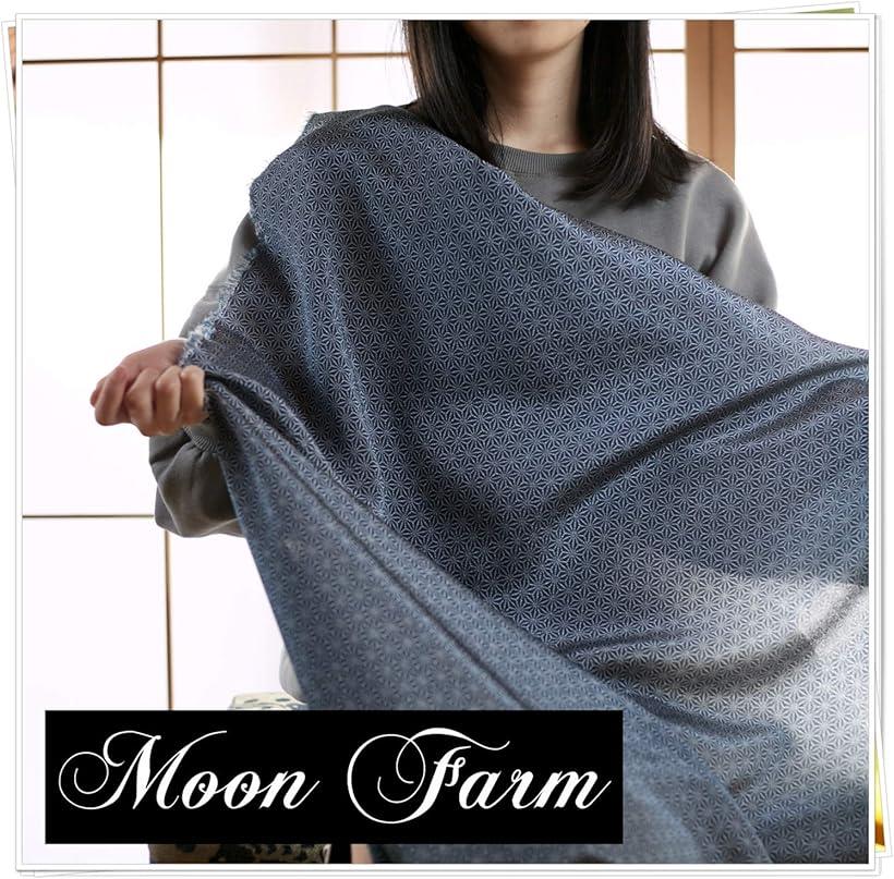 国産 レーヨン ちりめん 生地 和柄 手芸 ちりめん細工 布 幅約71cm (麻の葉ネイビー) ohstore-10577395 OHstore サンプル画像3