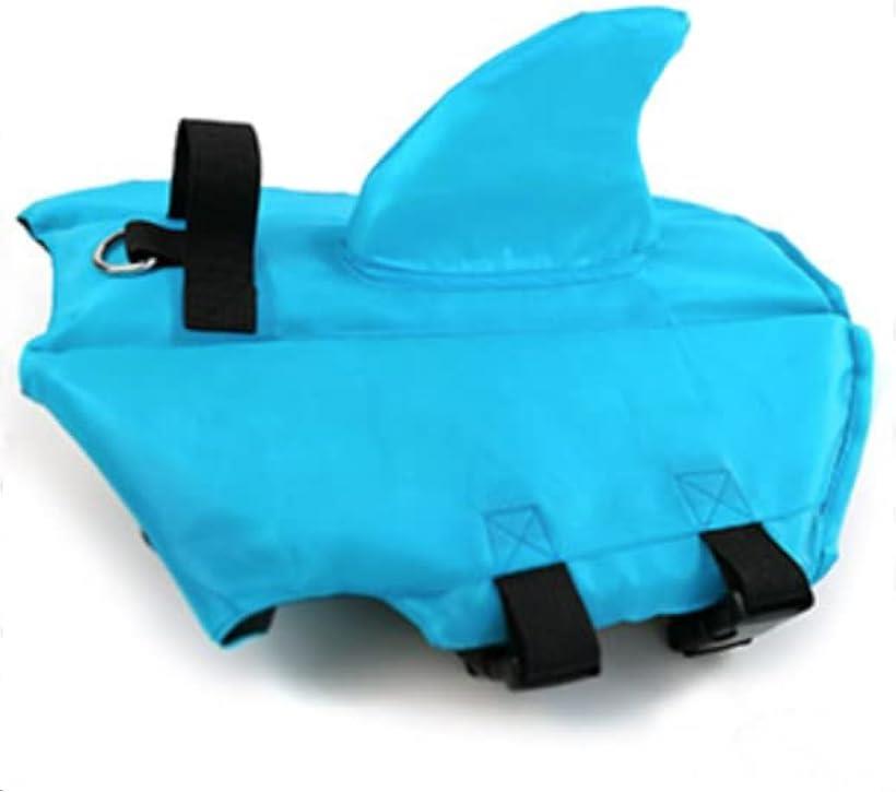犬ライフジャケット ペットジャケット 犬ジャケット 犬用救命胴衣 水泳用 (XS, 水色)