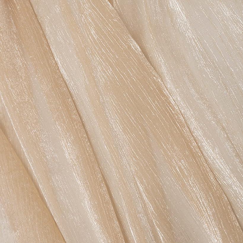 カラー 流水紋 オーガンジー 生地 布(ベージュ)