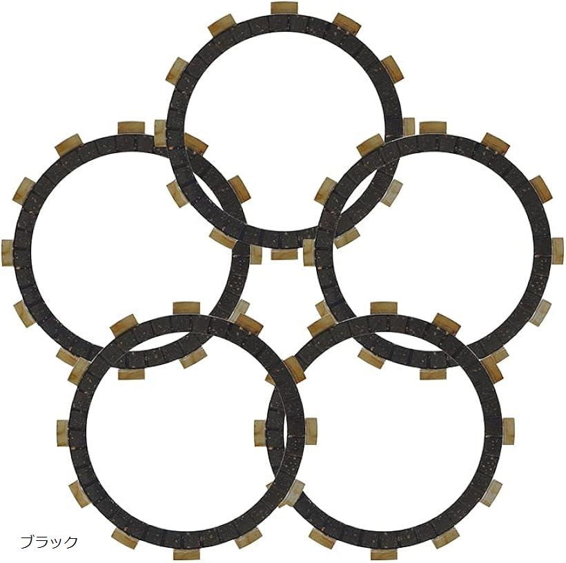 互換品 スズキ 用 クラッチ 板 5枚 セット ボルティ250 ビッグボーイ250 GN250 DR250S SJ41A ST250 グラストラッカー250 等 社外品 ブラック (ブラック)