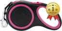 【楽天ランキング1位入賞】犬用リード 伸縮 自動巻き取り 大型犬 中型犬 小型犬 長さ 8m 荷重 50kg 滑り止め 噛み切れ防止 散歩 ロック付き ピンク ...