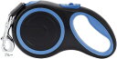 犬用リード 伸縮 自動巻き取り 大型犬 中型犬 小型犬 長さ 8m 荷重 50kg 滑り止め 噛み切れ防止 散歩 ロック付き ブルー (ブルー)