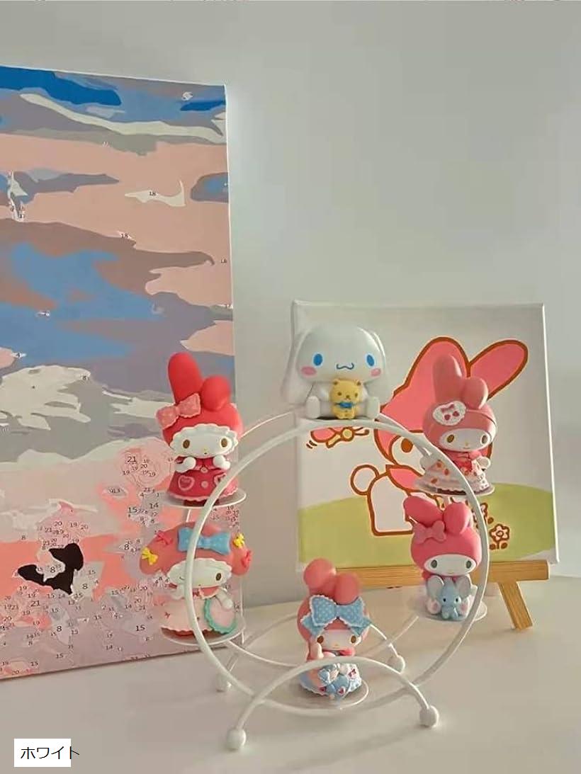 フィギュアケース フィギュアディスプレイ 展示台 ディスプレイスタンド コレクションケース(ホワイト)
