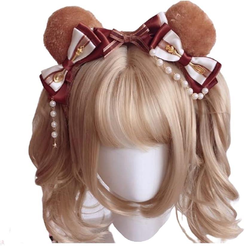 楽天OHstore[pkpohs] くま カチューシャ くま耳 ロリータ メイド服 熊耳 ヘアアクセサリー コスプレ