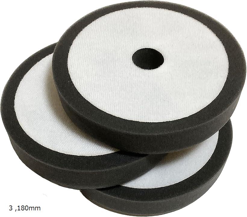 【楽天ランキング1位入賞】ポリッシャー スポンジ バフ ワックスがけ 研磨 艶出し 細目 3点 セット 180..