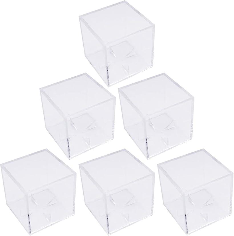 サインボールケース 野球 ディスプレイ UV加工 アクリル製 保護 防塵 8x8x8cm規格 6個入り(6個入り)