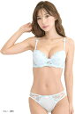 【全品P5倍★4/24 20時～】母の日 Laulea Akoakoa ブルー B65 レディース ブラジャー ブラ ショーツ 上下 セット 花柄