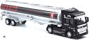 morytrade タンクローリー 自動車 おもちゃ 石油 トラック 働くクルマ 大型トレーラー 1/48 6+(黒)