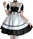 メイド服 コスプレ 半袖( 6点セット, XL)