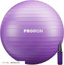 【全品P5倍★4/24 20時～】PROIRON バランスボール 55cm パープル ハンドポンプ付き