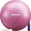 【全品P5倍★4/27 9:59迄】PROIRON バランスボール 75cm レッド ハンドポンプ付き