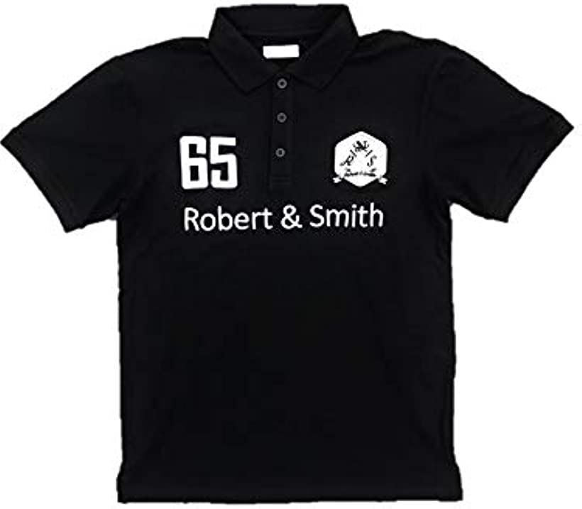 100% コットン 定番 ゴルフ ポロシャツ ゴルフウエア 半袖 メンズ 黒(黒（ブラック）, M)