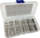 ガラス管 ヒューズ セット 5x20mm 100個入り ケース付き 0.2A 0.5A 1A 3A 8A 10A 15A 20A