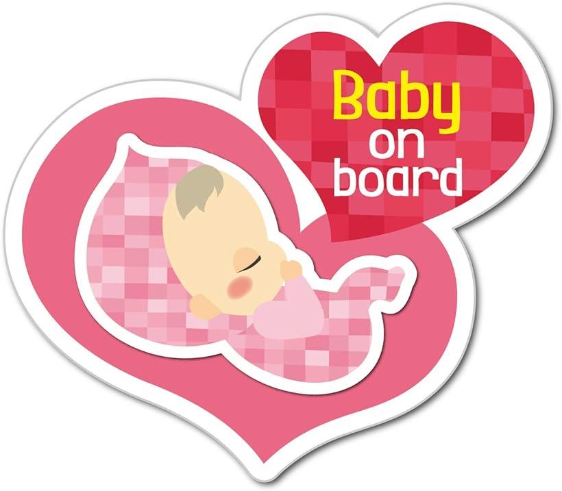 【全品P5倍★5/23 20時～】【Babystity】 赤ちゃん乗っています Baby On Board マグネット ステッカー サイン (マグネット, No,4)