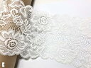 【楽天ランキング1位入賞】レース 白 ラッセルレース ストレッチレース 刺繍レース 3m リボン ハンドメイド リメイク 布 生地 ハギレ DIY 花 ホワイト