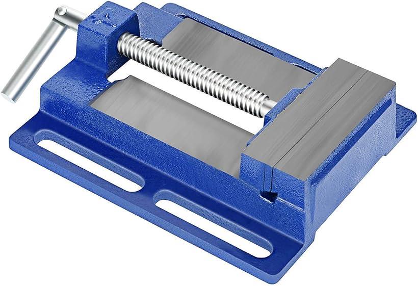 【楽天ランキング1位入賞】卓上万力 4寸 口幅 100mm 青 平形万力 テーブルバイス DIY 工具 簡単設置 固..