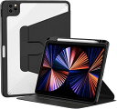 iPad Air4 ケース2020 10.9 Pro 11 ケース2021/2020/2018 360度回転スタンド Apple Pencil 収納可能(black)