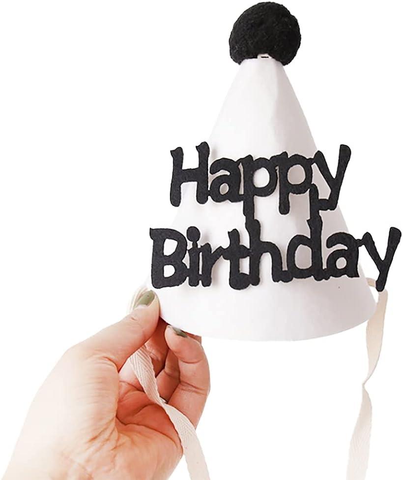 Lumierechat 誕生日 バースデー ハット 帽子 三角帽子 ベビー キッズ 子供 飾り 写真 撮影 ナチュラル a-b1775(ハット／Happy Birthday)