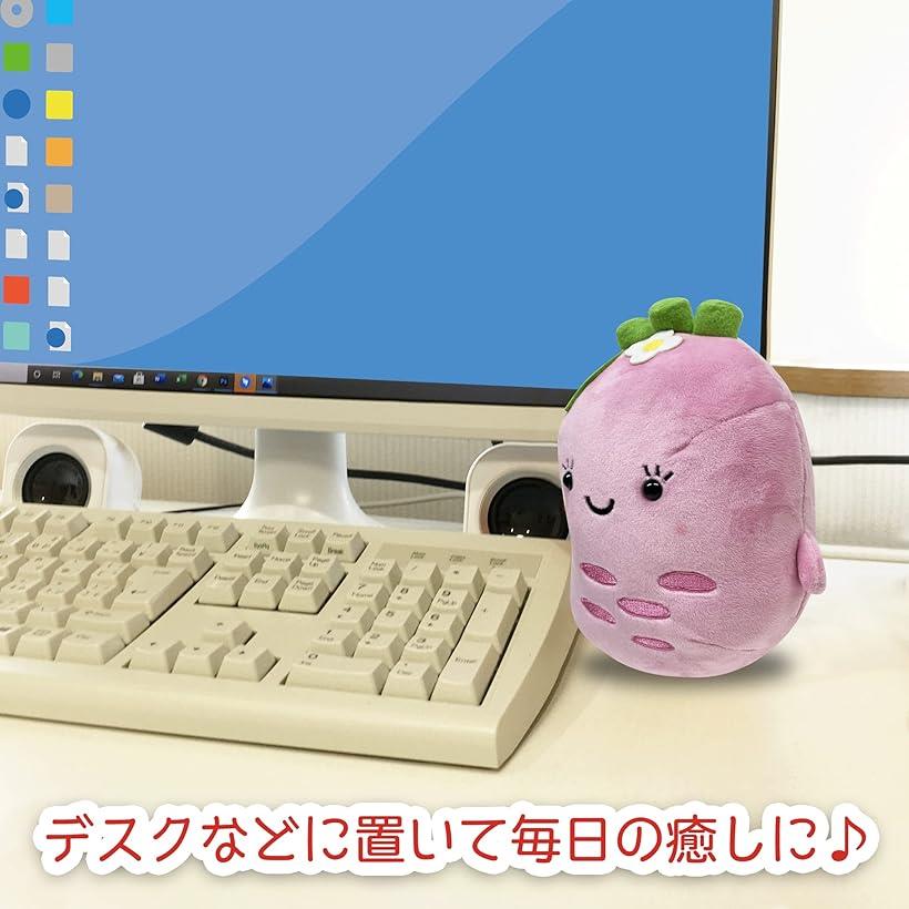 ぬいぐるみ マスコット かわいい ふわふわ やわらか クッション おもちゃ 癒し プレゼント 置物 わさび ピンク (わさび ピンク) [3]